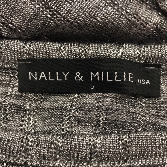 Nally & Millie Women’s Tunic Silver Metallic with Long Bell Sleeves L/XL - Picture 9 of 10